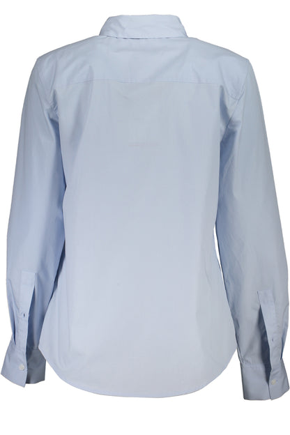 TOMMY HILFIGER CAMICIA MANICHE LUNGHE DONNA AZZURRO
