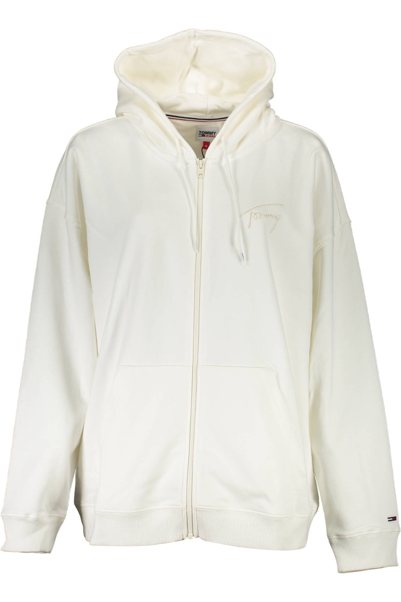 TOMMY HILFIGER FELPA CON ZIP DONNA BIANCO