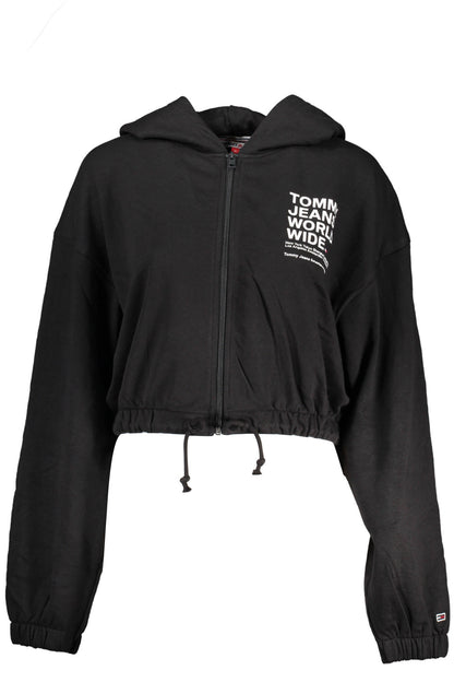 TOMMY HILFIGER FELPA CON ZIP DONNA NERO