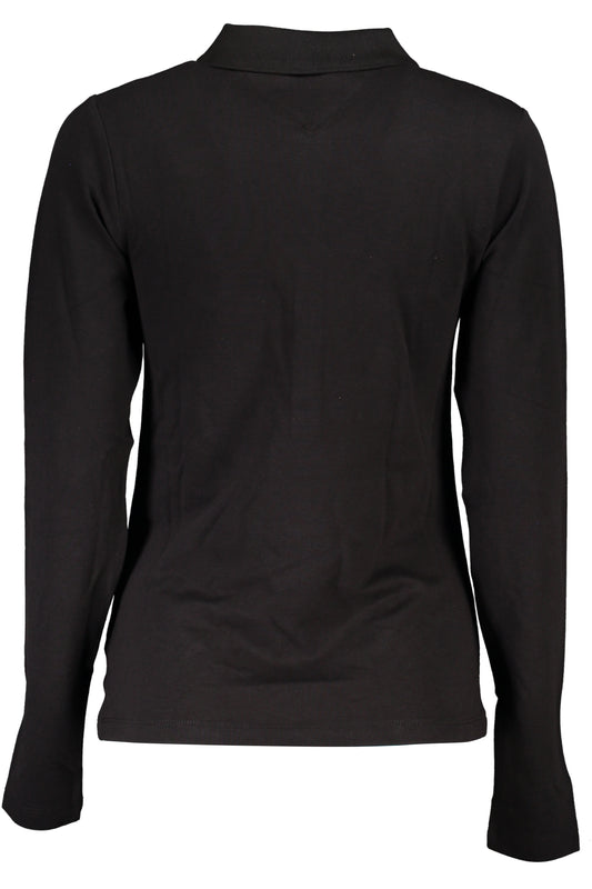 TOMMY HILFIGER POLO MANICHE LUNGHE DONNA NERO