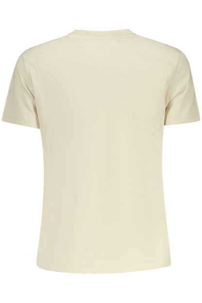 TOMMY HILFIGER T-SHIRT MANICHE CORTE DONNA BEIGE