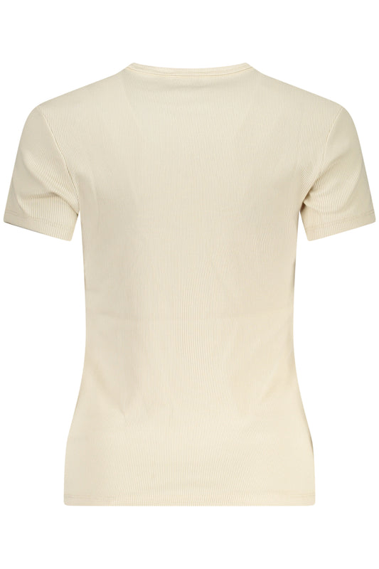 TOMMY HILFIGER T-SHIRT MANICHE CORTE DONNA BEIGE