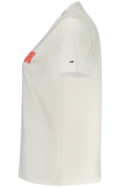 TOMMY HILFIGER T-SHIRT MANICHE CORTE DONNA BEIGE