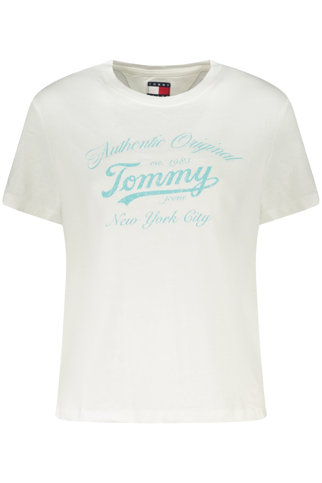 TOMMY HILFIGER T-SHIRT MANICHE CORTE DONNA BIANCO