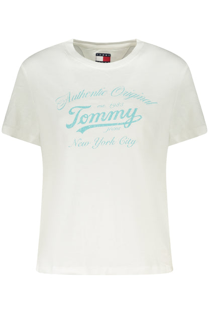 TOMMY HILFIGER T-SHIRT MANICHE CORTE DONNA BIANCO