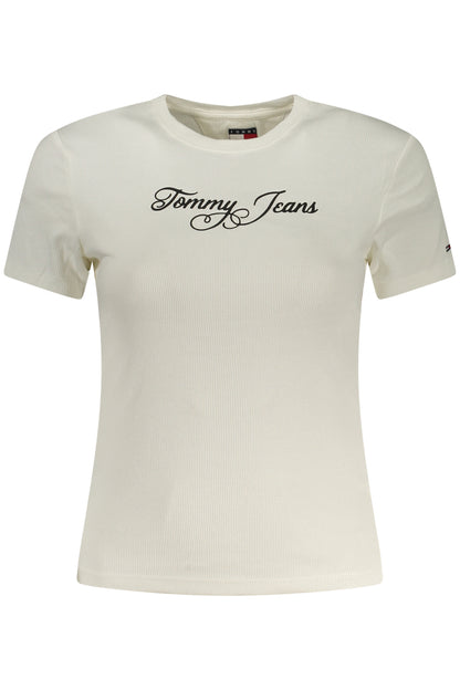 TOMMY HILFIGER T-SHIRT MANICHE CORTE DONNA BIANCO