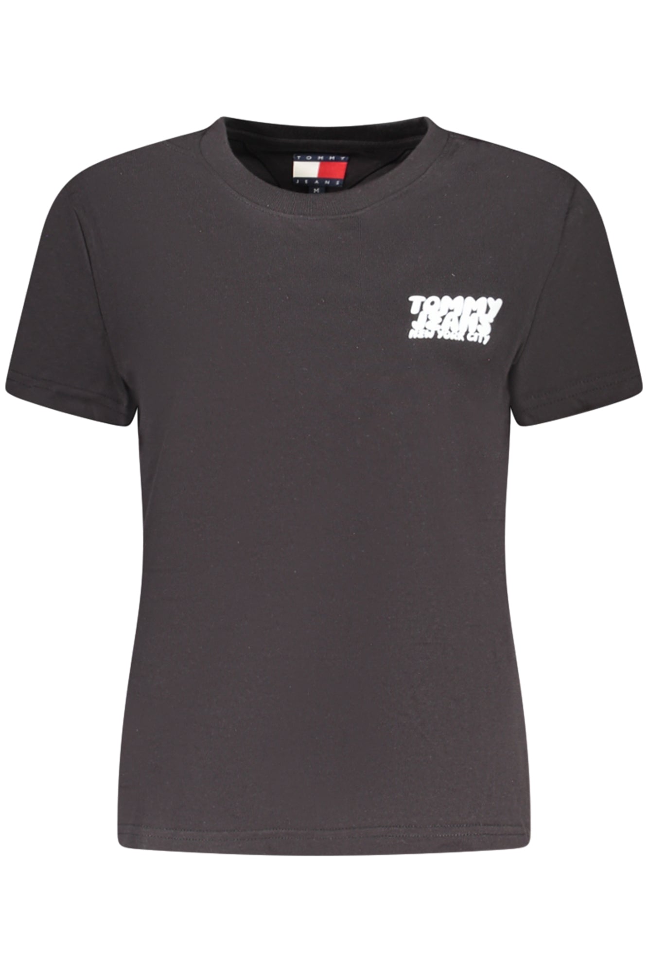 TOMMY HILFIGER T-SHIRT MANICHE CORTE DONNA NERO