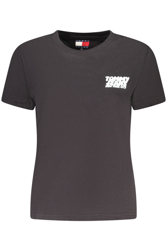 TOMMY HILFIGER T-SHIRT MANICHE CORTE DONNA NERO