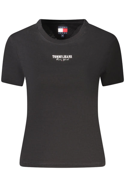 TOMMY HILFIGER T-SHIRT MANICHE CORTE DONNA NERO