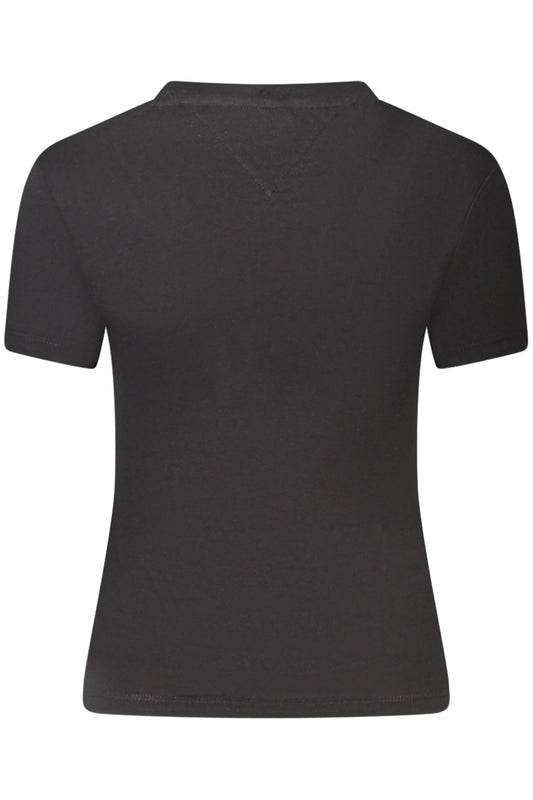 TOMMY HILFIGER T-SHIRT MANICHE CORTE DONNA NERO