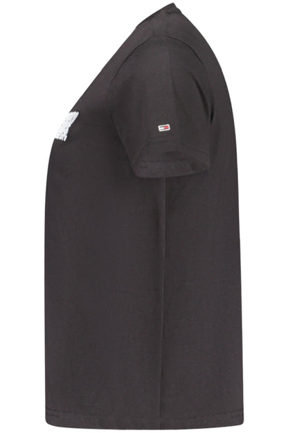 TOMMY HILFIGER T-SHIRT MANICHE CORTE DONNA NERO