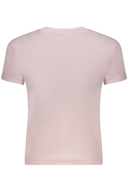 TOMMY HILFIGER T-SHIRT MANICHE CORTE DONNA ROSA