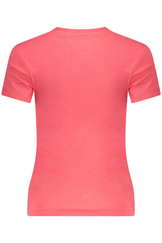 TOMMY HILFIGER T-SHIRT MANICHE CORTE DONNA ROSA