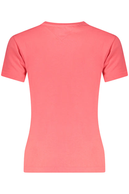 TOMMY HILFIGER T-SHIRT MANICHE CORTE DONNA ROSA