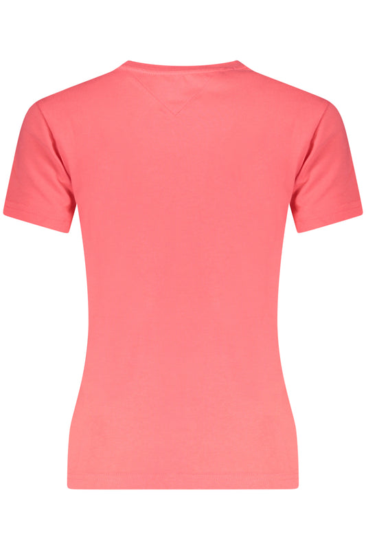 TOMMY HILFIGER T-SHIRT MANICHE CORTE DONNA ROSA