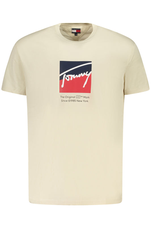 TOMMY HILFIGER T-SHIRT MANICHE CORTE UOMO BEIGE