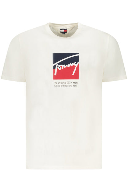 TOMMY HILFIGER T-SHIRT MANICHE CORTE UOMO BIANCO