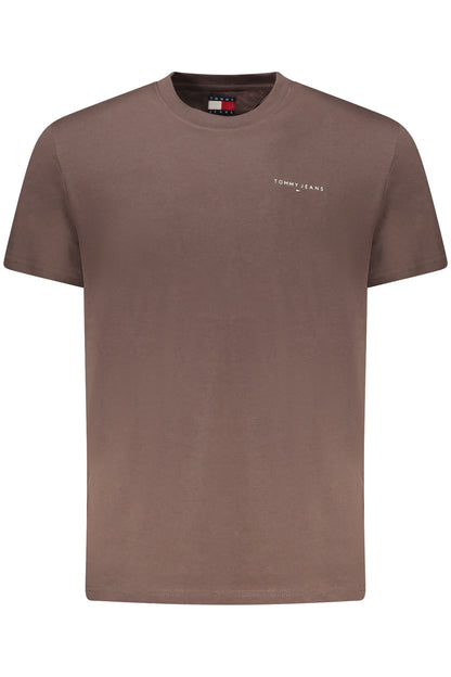 TOMMY HILFIGER T-SHIRT MANICHE CORTE UOMO MARRONE