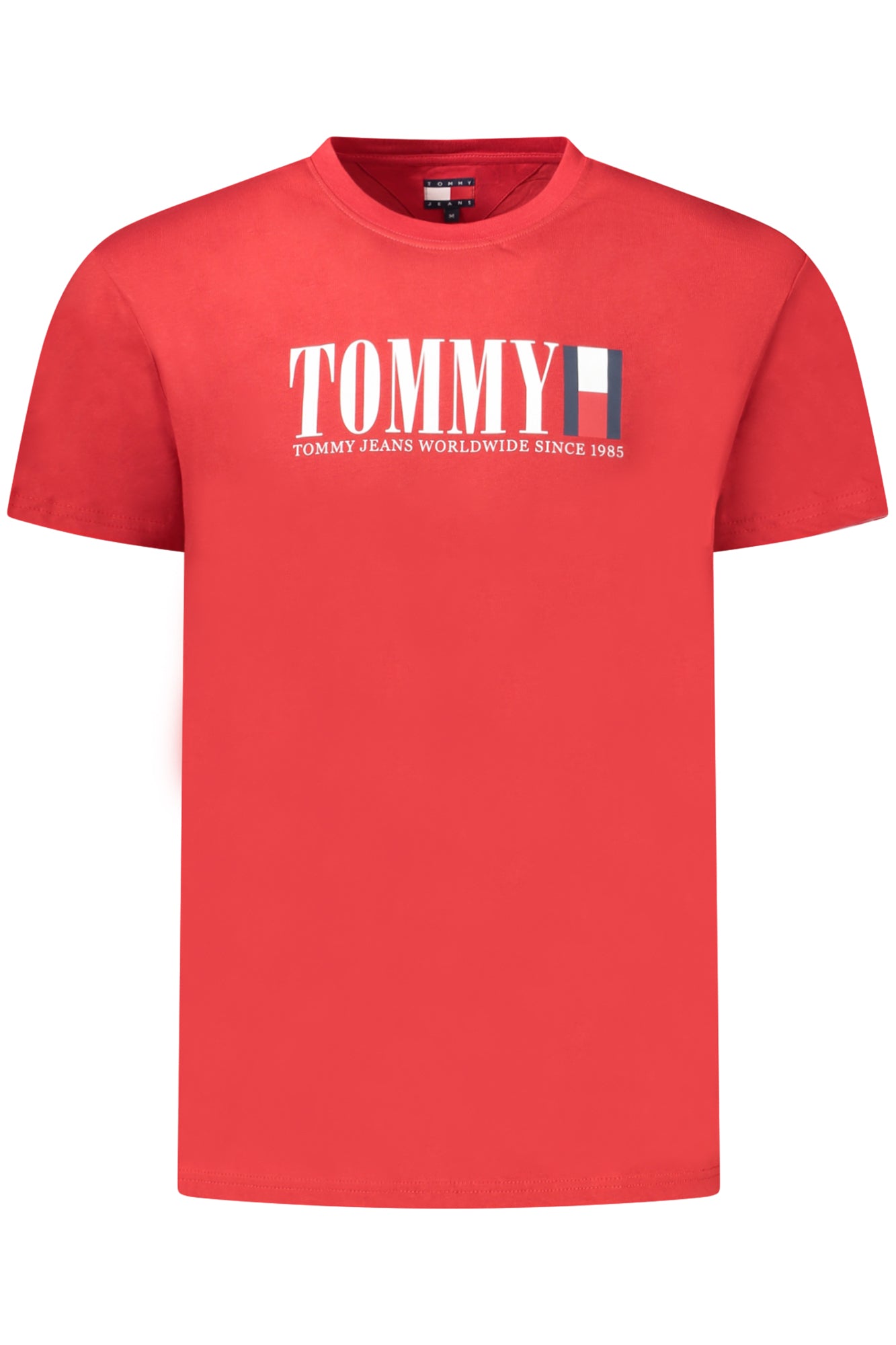 TOMMY HILFIGER T-SHIRT MANICHE CORTE UOMO ROSSO