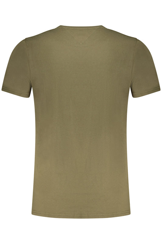 TOMMY HILFIGER T-SHIRT MANICHE CORTE UOMO VERDE