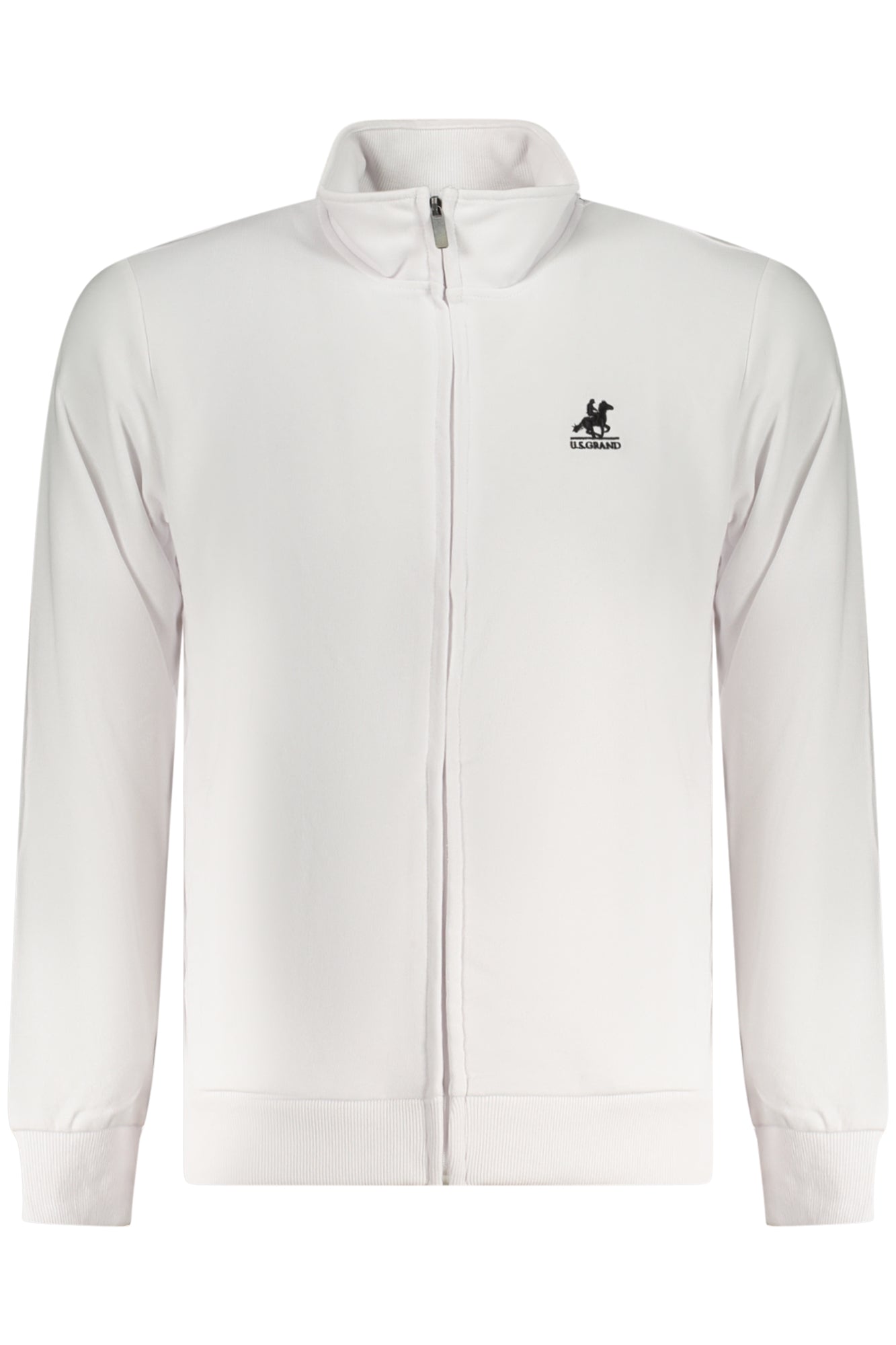 U.S. GRAND FELPA CON ZIP UOMO BIANCO