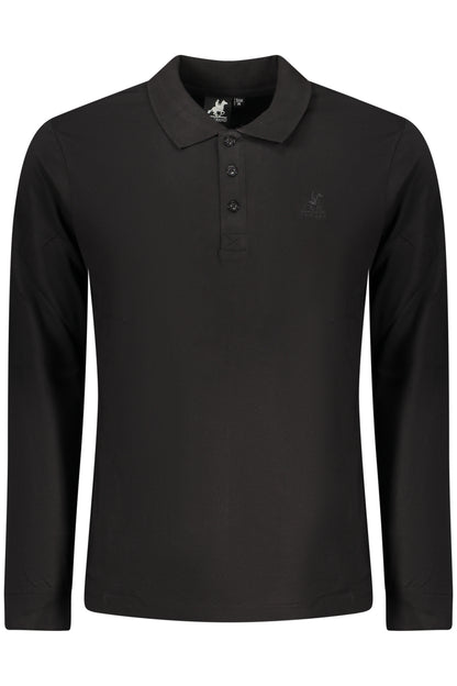 U.S. GRAND POLO MANICHE LUNGHE UOMO NERO