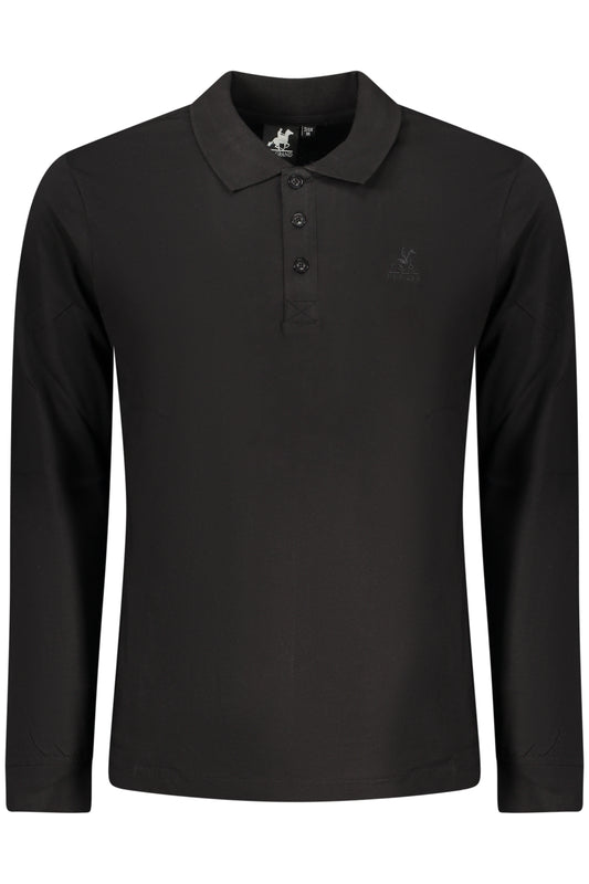 U.S. GRAND POLO MANICHE LUNGHE UOMO NERO