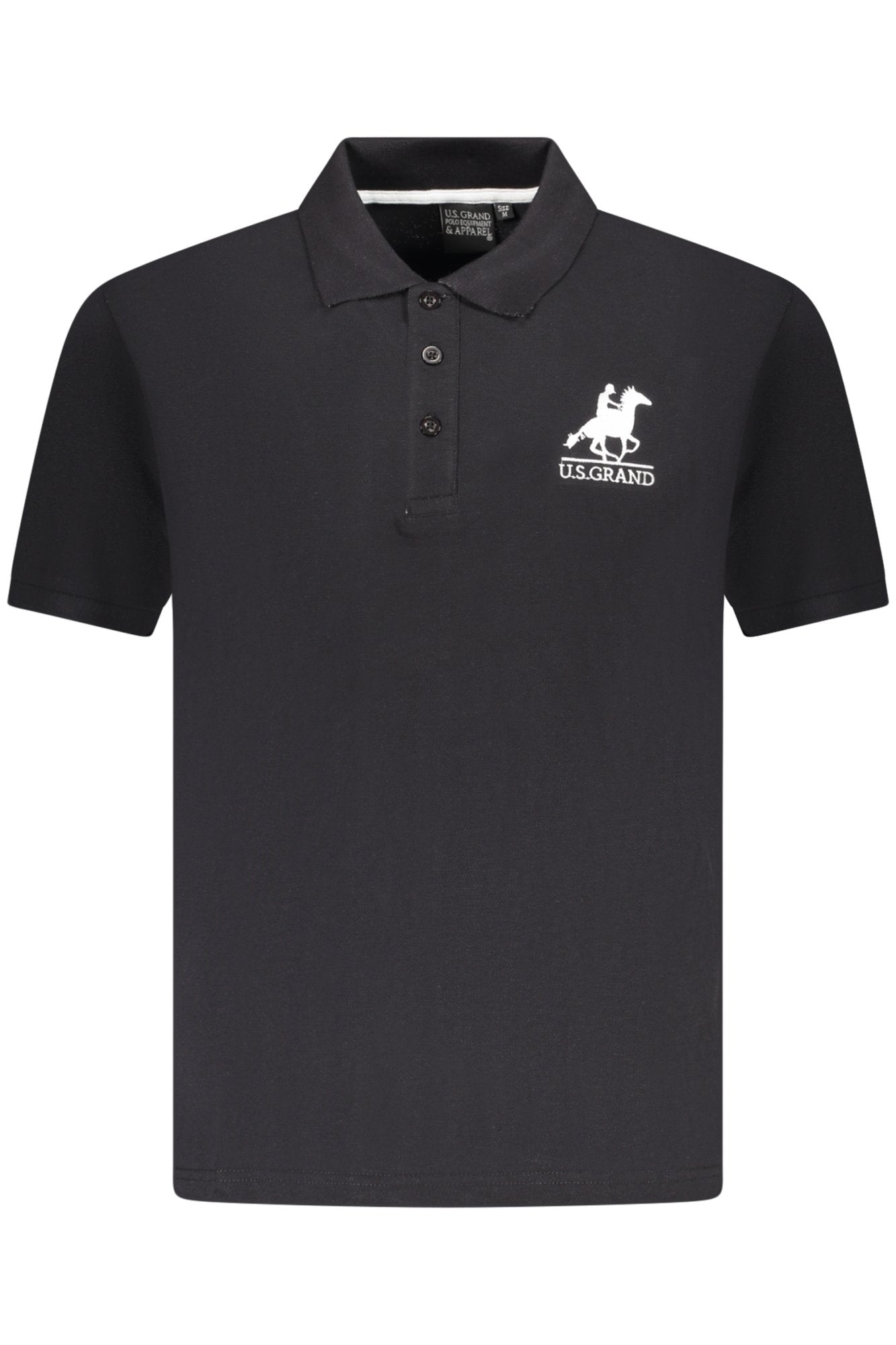 U.S. GRAND POLO MANICHE CORTE UOMO NERO