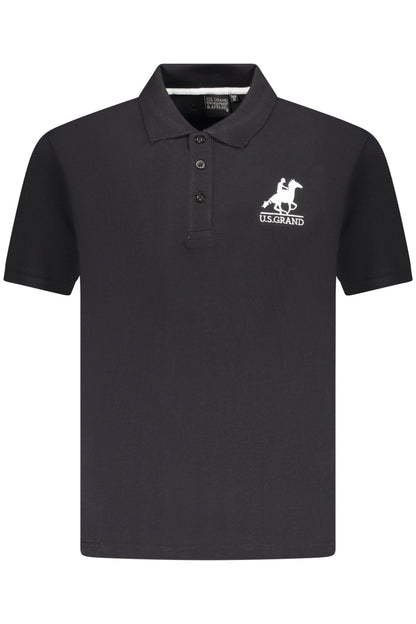 U.S. GRAND POLO MANICHE CORTE UOMO NERO