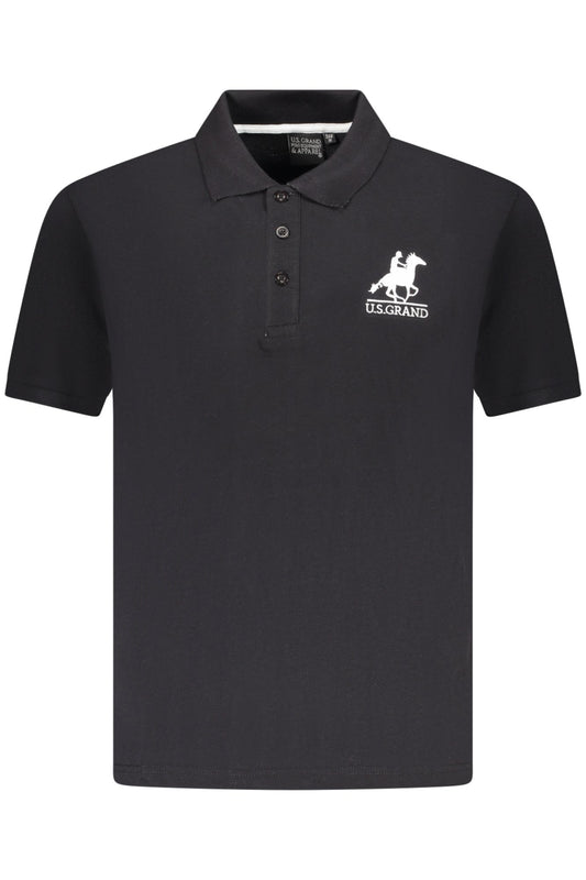 U.S. GRAND POLO MANICHE CORTE UOMO NERO