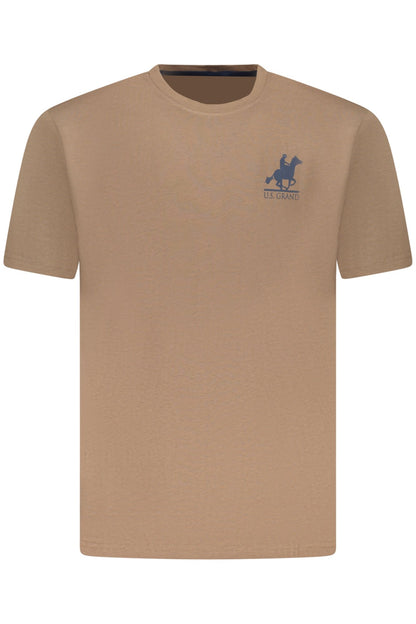 U.S. GRAND POLO T-SHIRT MANICHE CORTE UOMO MARRONE