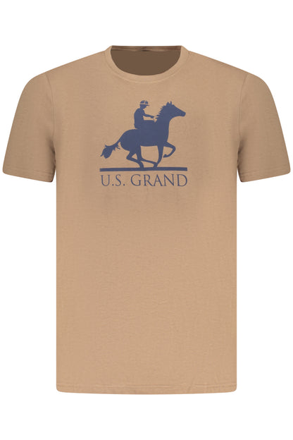 U.S. GRAND POLO T-SHIRT MANICHE CORTE UOMO MARRONE