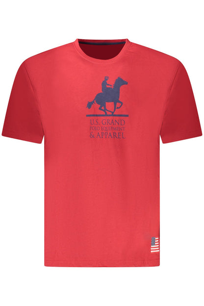 U.S. GRAND POLO T-SHIRT MANICHE CORTE UOMO ROSSO
