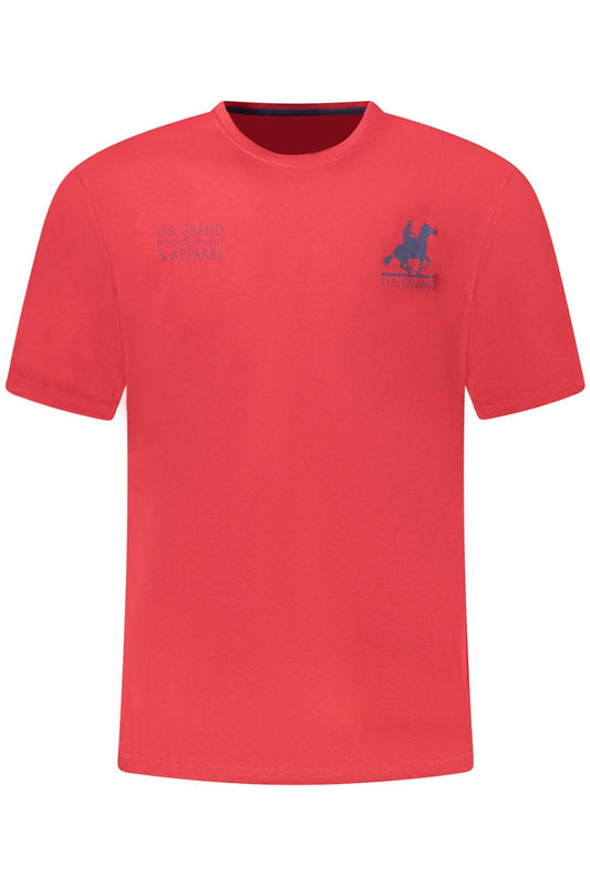U.S. GRAND T-SHIRT MANICHE CORTE UOMO ROSSO