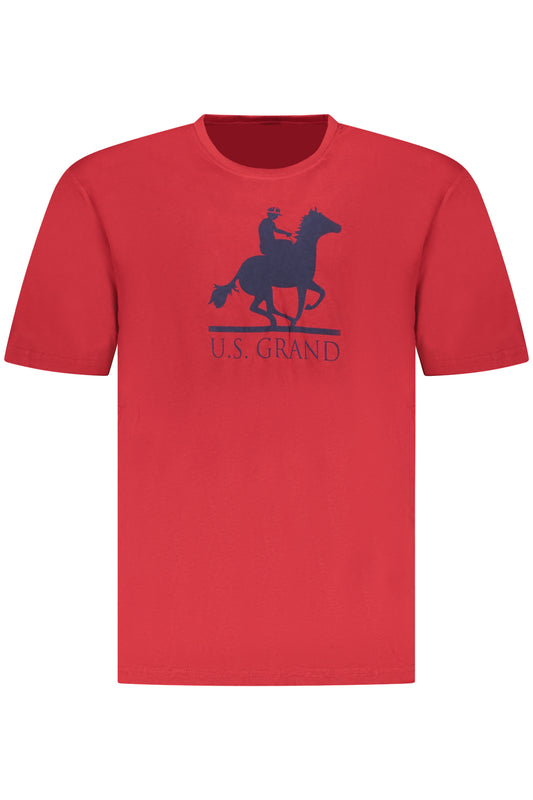 U.S. GRAND T-SHIRT MANICHE CORTE UOMO ROSSO