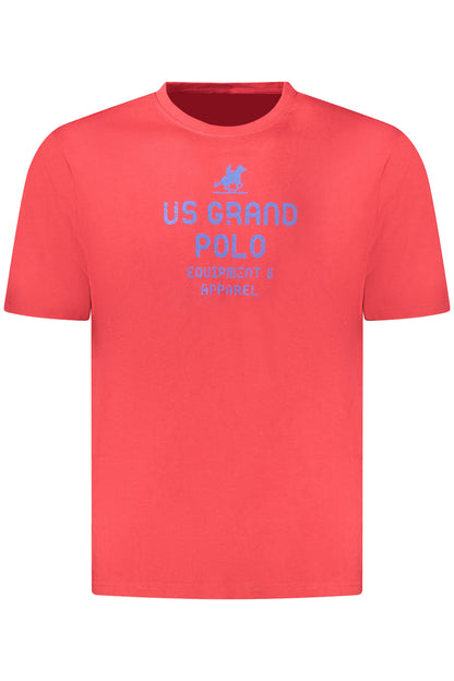 U.S. GRAND T-SHIRT MANICHE CORTE UOMO ROSSO