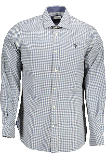 U.S. POLO CAMICIA MANICHE LUNGHE UOMO AZZURRO