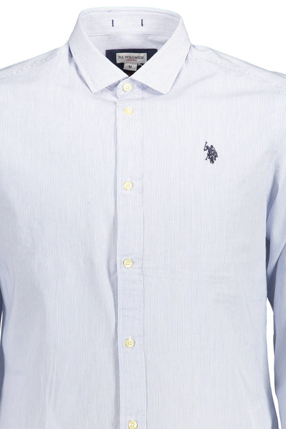 U.S. POLO CAMICIA MANICHE LUNGHE UOMO AZZURRO