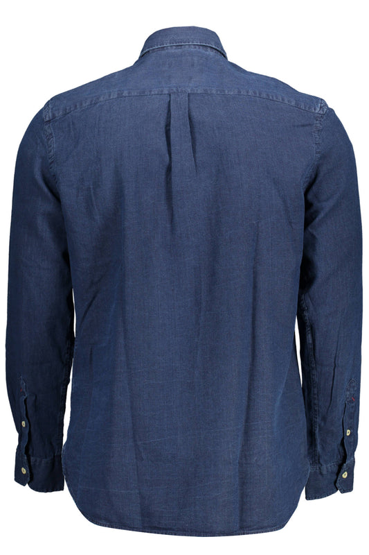 U.S. POLO CAMICIA MANICHE LUNGHE UOMO BLU