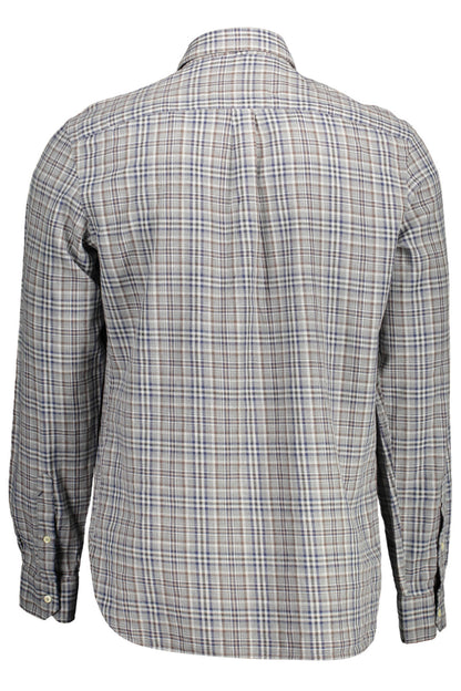 U.S. POLO CAMICIA MANICHE LUNGHE UOMO GRIGIO