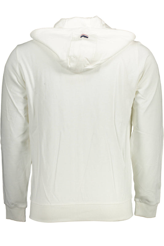 U.S. POLO FELPA CON ZIP UOMO BIANCO