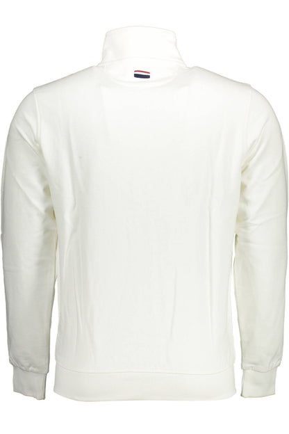 U.S. POLO FELPA CON ZIP UOMO BIANCO