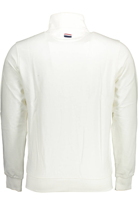 U.S. POLO FELPA CON ZIP UOMO BIANCO