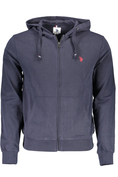 U.S. POLO FELPA CON ZIP UOMO BLU