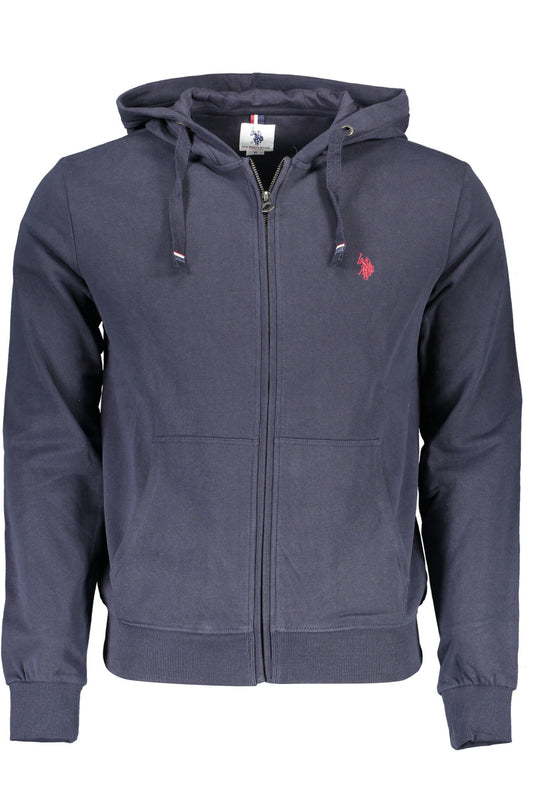 U.S. POLO FELPA CON ZIP UOMO BLU