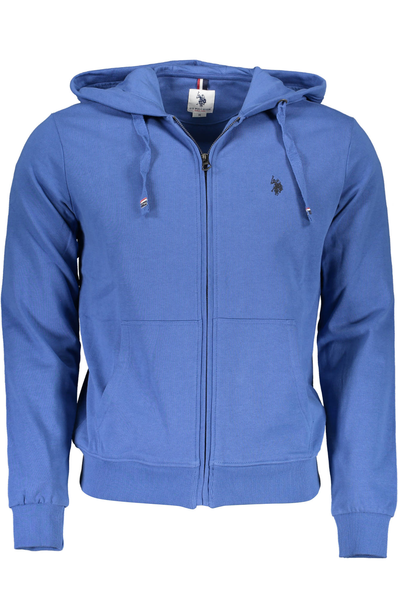 U.S. POLO FELPA CON ZIP UOMO BLU