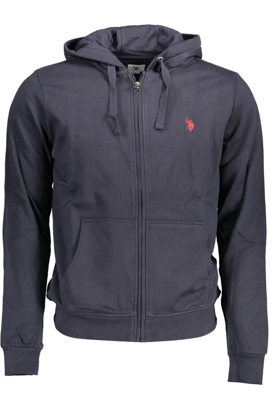 U.S. POLO FELPA CON ZIP UOMO BLU