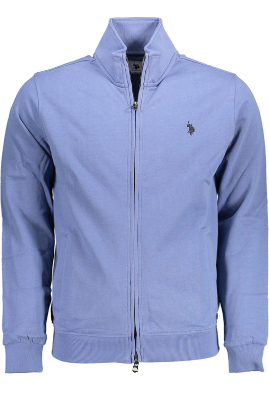U.S. POLO FELPA CON ZIP UOMO BLU