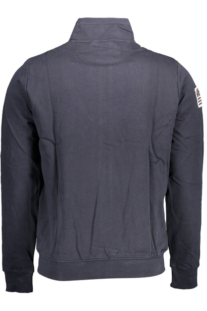U.S. POLO FELPA CON ZIP UOMO BLU