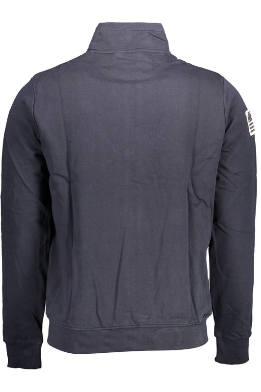 U.S. POLO FELPA CON ZIP UOMO BLU